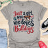 Just a girl who loves bulldogs - V8 - Retro Cute T-Shirt